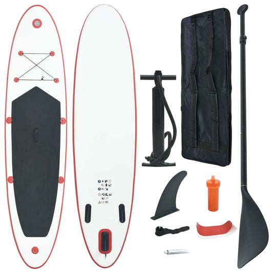 Stand Up Paddle Surfboard SUP Aufblasbar Rot und Weiß - Premium Paddelboards  - Just €263.29! Shop now at homesales4u