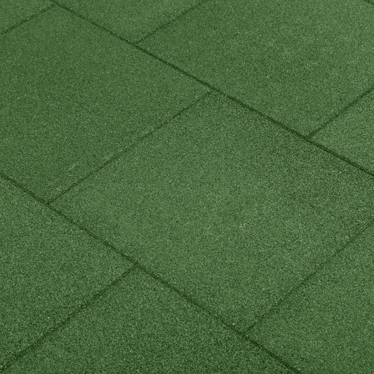 Fallschutzfliesen 6 Stk. Gummi 50 x 50 x 3 cm Grün - Premium Fußböden & Teppichböden  - Just €111.26! Shop now at homesales4u