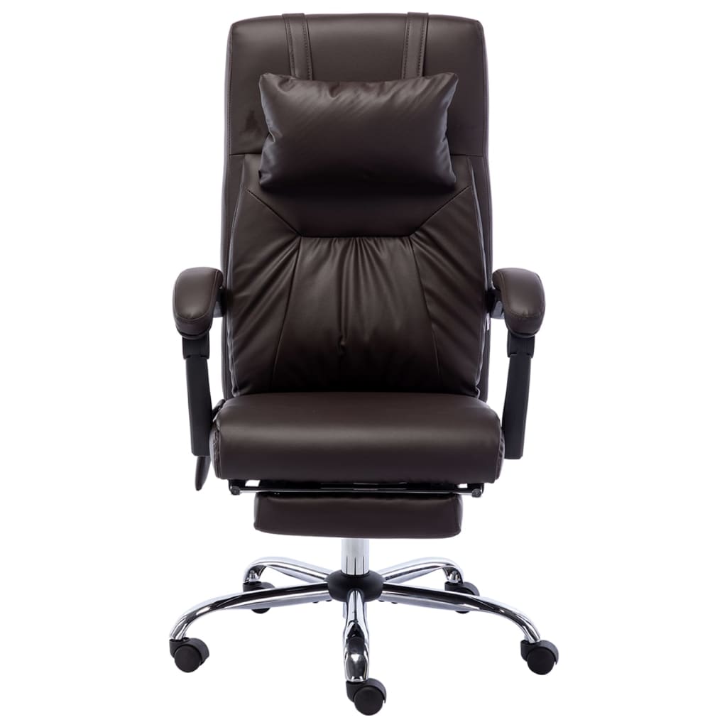 Massage-Bürostuhl Braun Kunstleder - Premium Bürostühle  - Just €242.26! Shop now at homesales4u