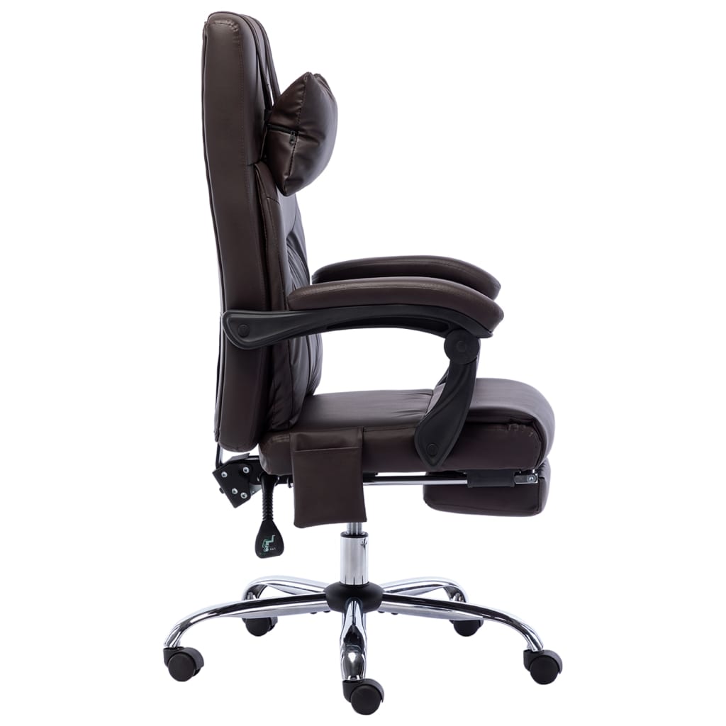 Massage-Bürostuhl Braun Kunstleder - Premium Bürostühle  - Just €242.26! Shop now at homesales4u