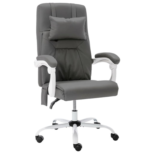 Massage-Bürostuhl Grau Kunstleder - Premium Bürostühle  - Just €227.76! Shop now at homesales4u