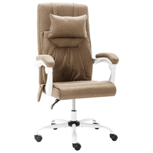 Massage-Bürostuhl Taupe Stoff - Premium Bürostühle  - Just €238.78! Shop now at homesales4u