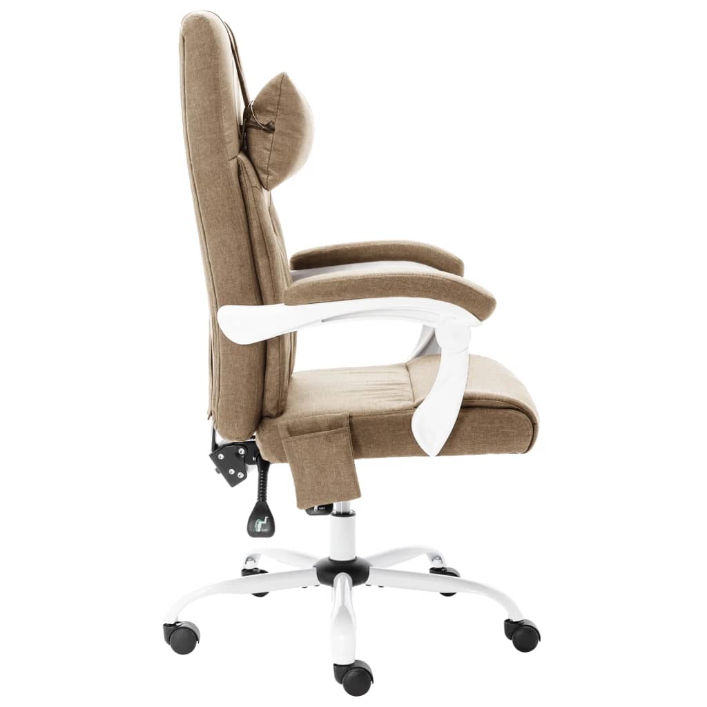 Massage-Bürostuhl Taupe Stoff - Premium Bürostühle  - Just €238.78! Shop now at homesales4u