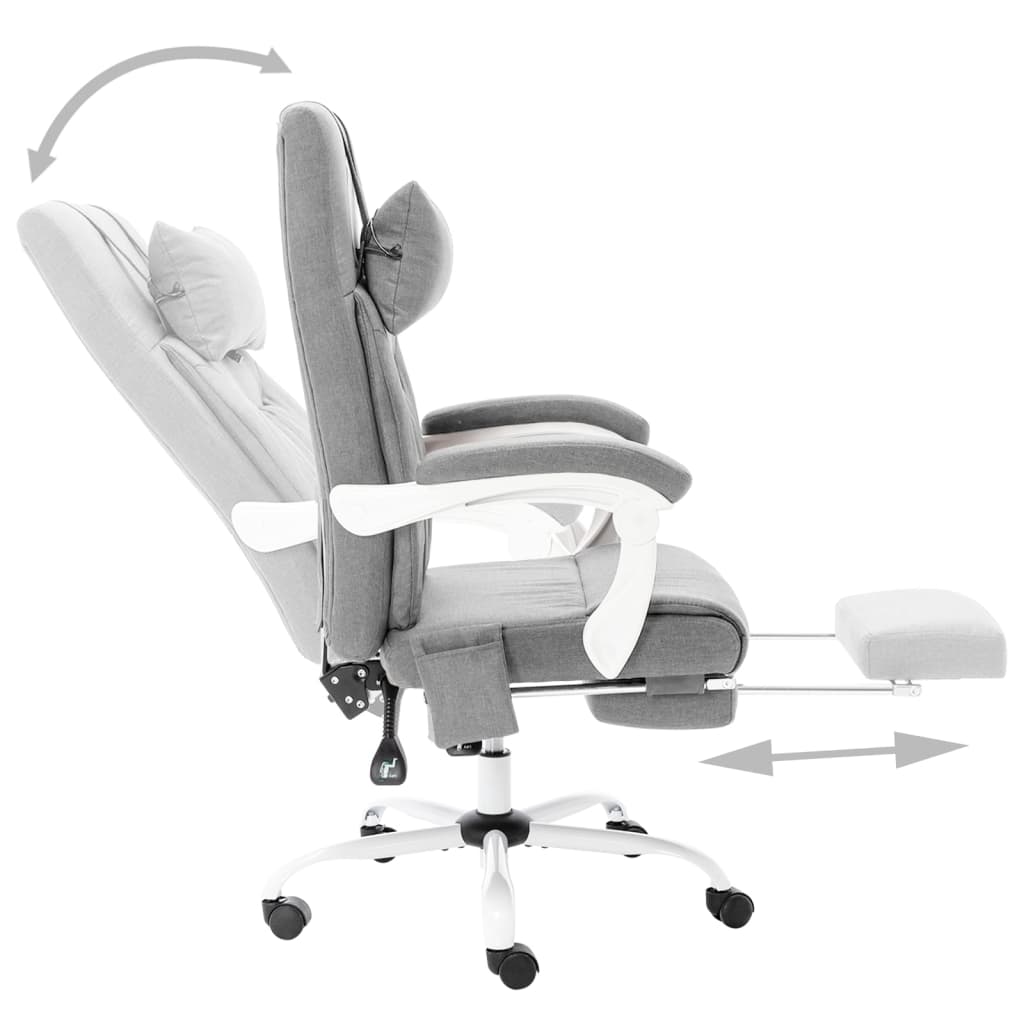 Massage-Bürostuhl Grau Stoff - Premium Bürostühle  - Just €235.11! Shop now at homesales4u