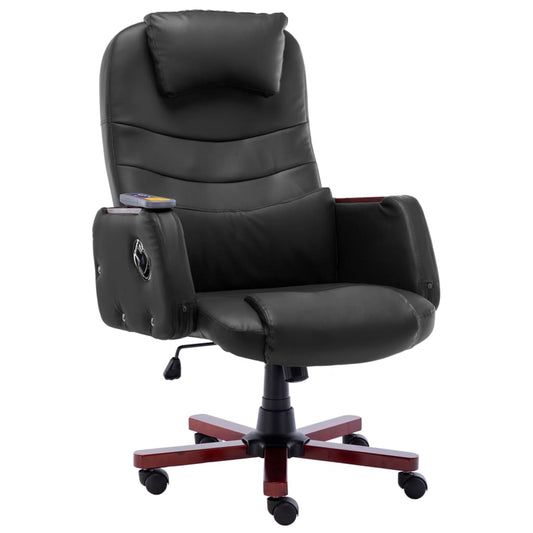 Massage-Bürostuhl Schwarz Kunstleder - Premium Bürostühle  - Just €304.84! Shop now at homesales4u