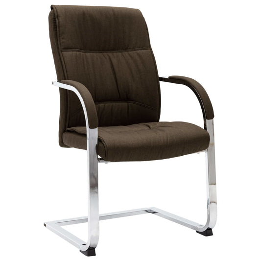 Freischwinger Bürostuhl Braun Stoff - Premium Bürostühle  - Just €165.20! Shop now at homesales4u