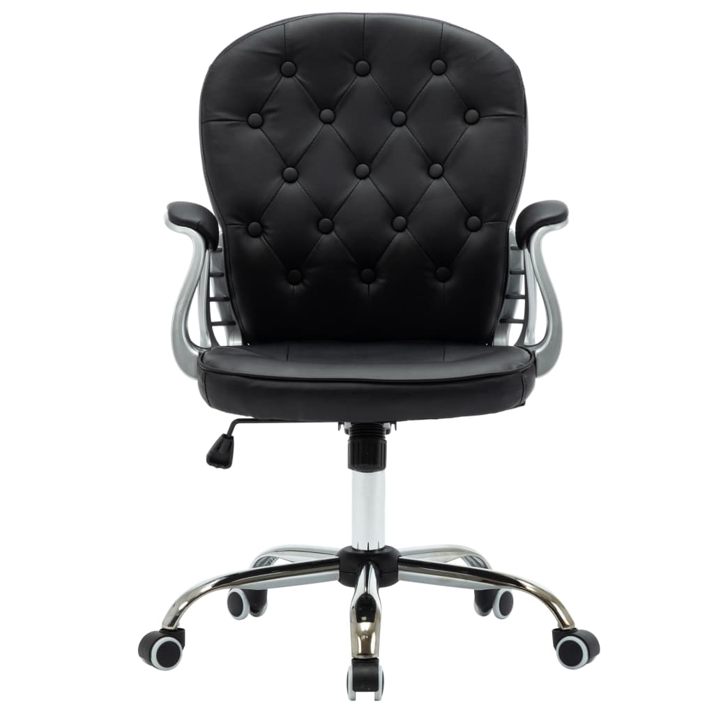 Bürodrehstuhl Schwarz Kunstleder - Premium Bürostühle  - Just €145.38! Shop now at homesales4u