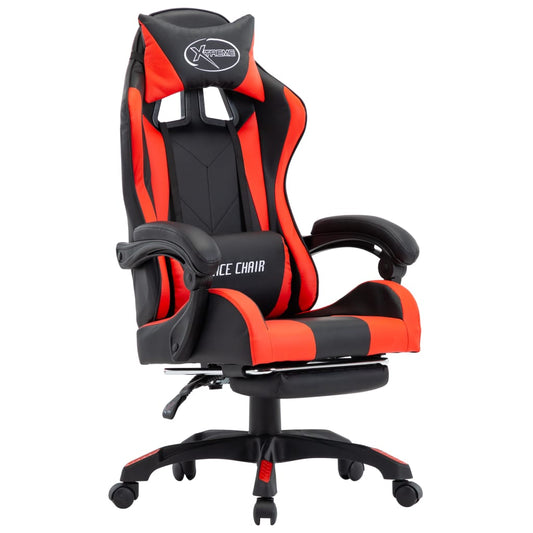 Gaming-Stuhl mit Fußstütze Rot und Schwarz Kunstleder - Premium Bürostühle  - Just €194.06! Shop now at homesales4u