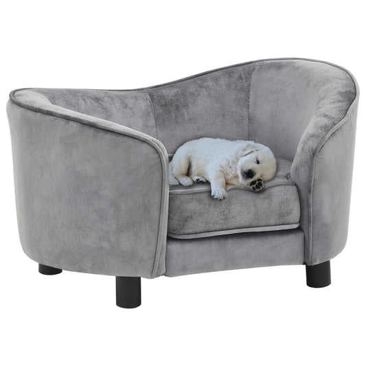 Hundesofa Grau 69x49x40 cm Plüsch - Premium Hundebetten  - Just €120.65! Shop now at homesales4u