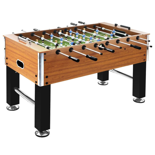 Kickertisch Stahl 60 kg 140x74,5x87,5 cm Hellbraun und Schwarz - Premium Tischfußball-Tische  - Just €502.84! Shop now at homesales4u