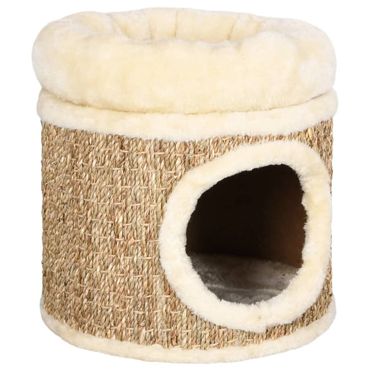 Katzenhaus mit Luxuriösem Katzenbett 33 cm Seegras - Premium Kratzbäume  - Just €51.53! Shop now at homesales4u