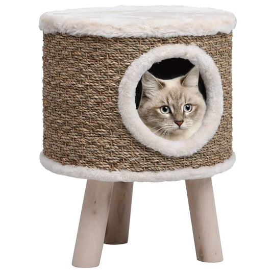 Kratzbaum mit Holzbeinen 41 cm Seegras - Premium Kratzbäume  - Just €56.52! Shop now at homesales4u