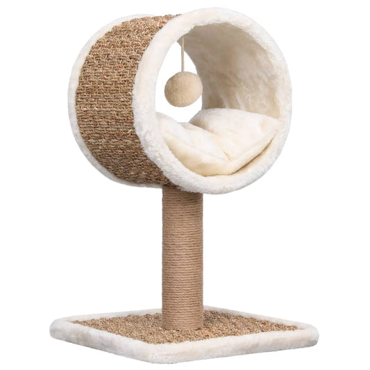 Katzen-Kratzbaum mit Tunnel und Spielzeug 56 cm Seegras - Premium Kratzbäume  - Just €62.36! Shop now at homesales4u
