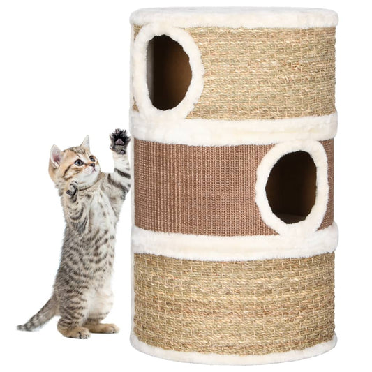 Katzen-Kratztonne 60 cm Seegras - Premium Kratzbäume  - Just €99.57! Shop now at homesales4u
