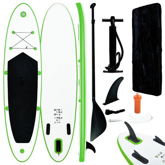 SUP-Board-Set Aufblasbar Grün und Weiß - Premium Paddelboards  - Just €311.24! Shop now at homesales4u