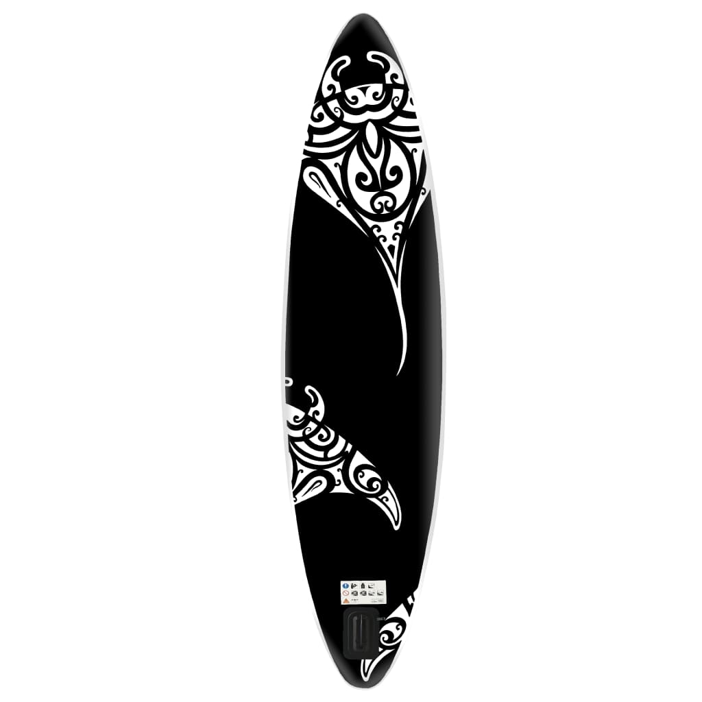 SUP-Board-Set Aufblasbar 305x76x15 cm Schwarz - Premium Paddelboards  - Just €324.37! Shop now at homesales4u