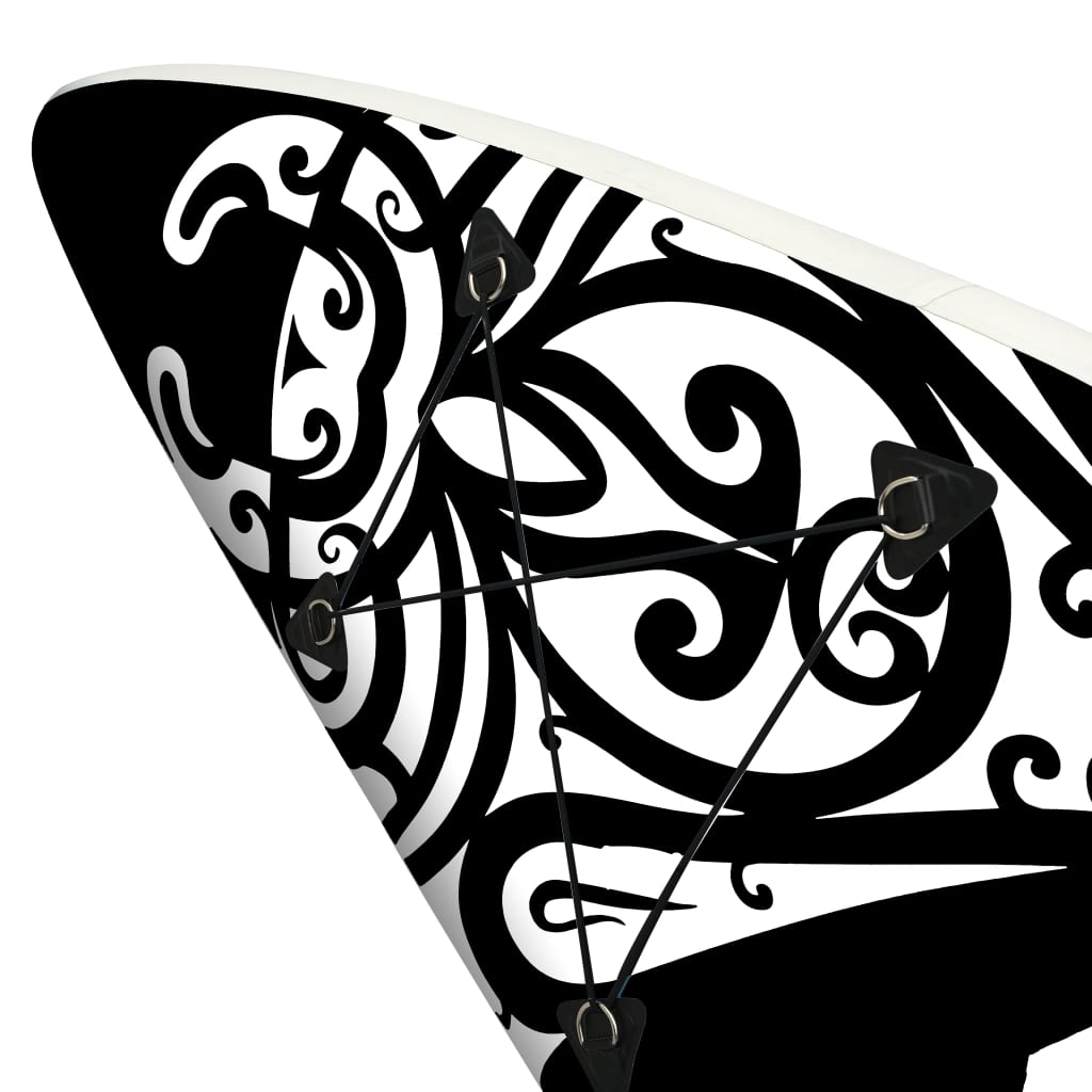 SUP-Board-Set Aufblasbar 366x76x15 cm Schwarz - Premium Paddelboards  - Just €343.95! Shop now at homesales4u