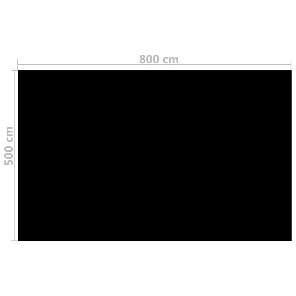 Rechteckige Poolabdeckung 800x500 cm PE Schwarz - Premium Poolabdeckungen & -unterlagen  - Just €141.60! Shop now at homesales4u
