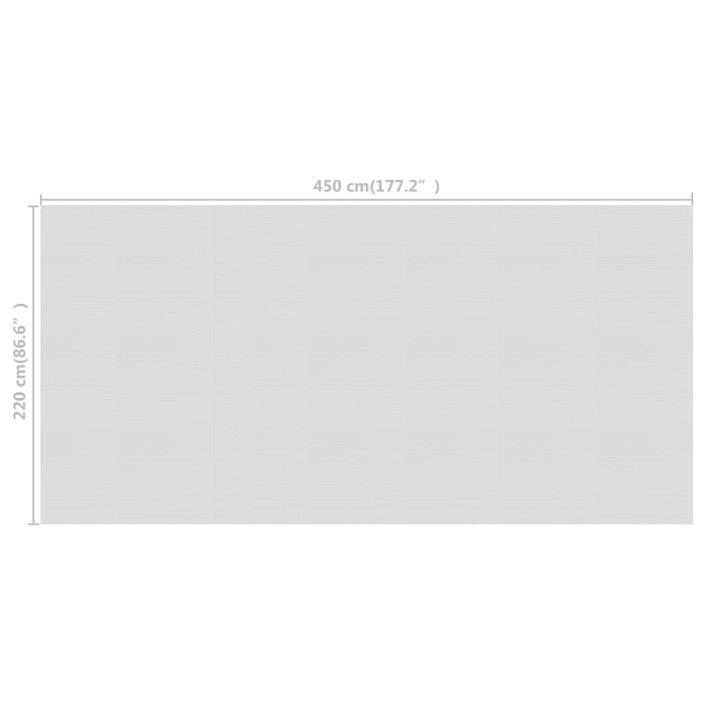 Treibende Pool-Solarplane PE 450x220 cm Grau - Premium Poolabdeckungen & -unterlagen  - Just €46.24! Shop now at homesales4u
