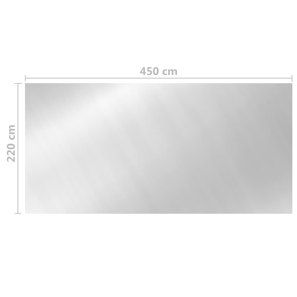 Poolabdeckung Silbern 450x220 cm PE - Premium Poolabdeckungen & -unterlagen  - Just €45.89! Shop now at homesales4u