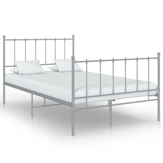 Bett Grau Metall 120x200 cm - Premium Betten & Bettgestelle  - Just €124.76! Shop now at homesales4u