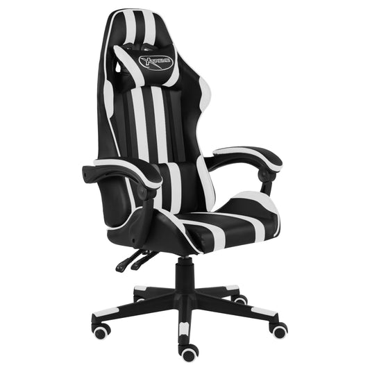Gaming-Stuhl Schwarz und Weiß Kunstleder - Premium Bürostühle  - Just €145.66! Shop now at homesales4u