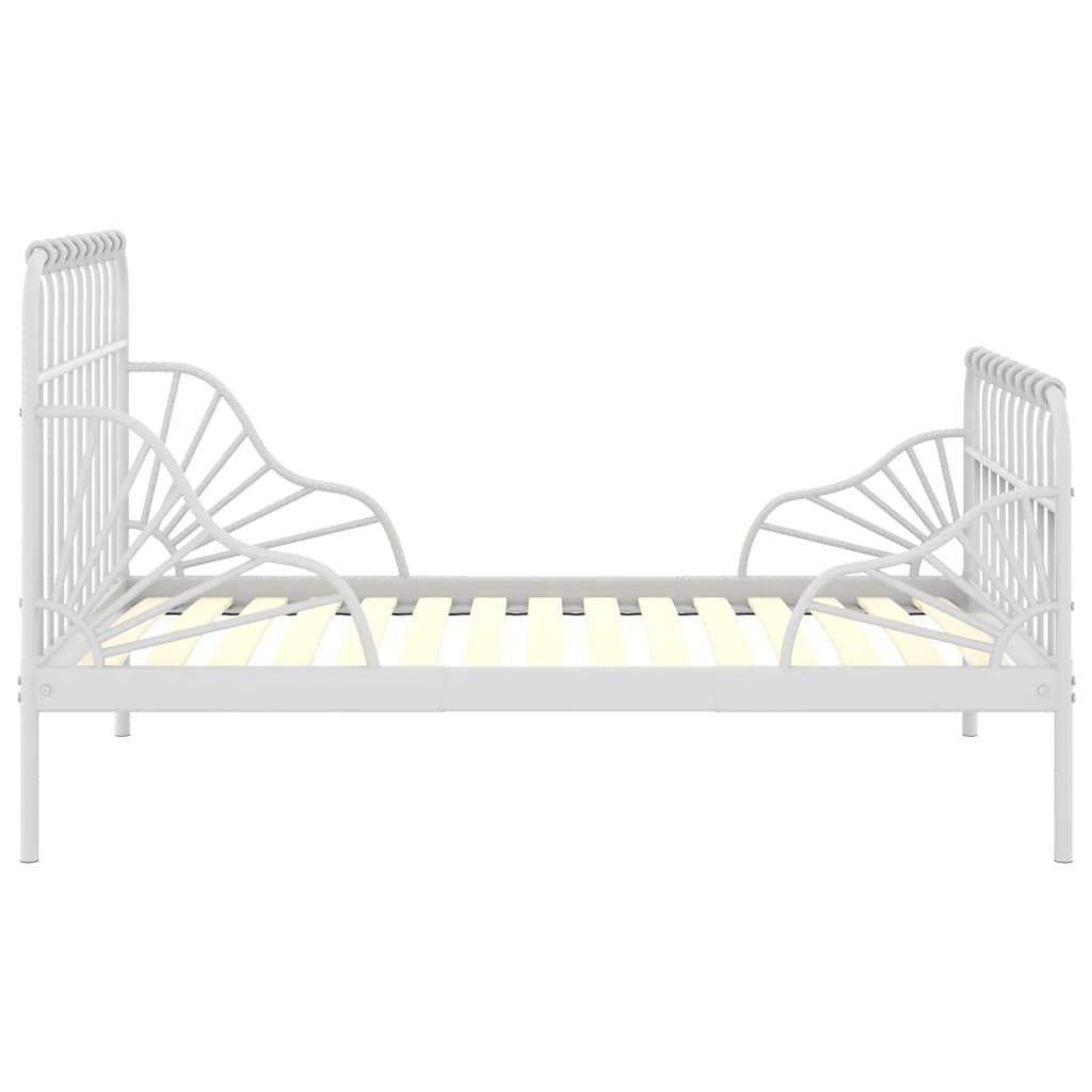 Ausziehbett Weiß Metall 80x130/200 cm - Premium Betten & Bettgestelle  - Just €166.53! Shop now at homesales4u