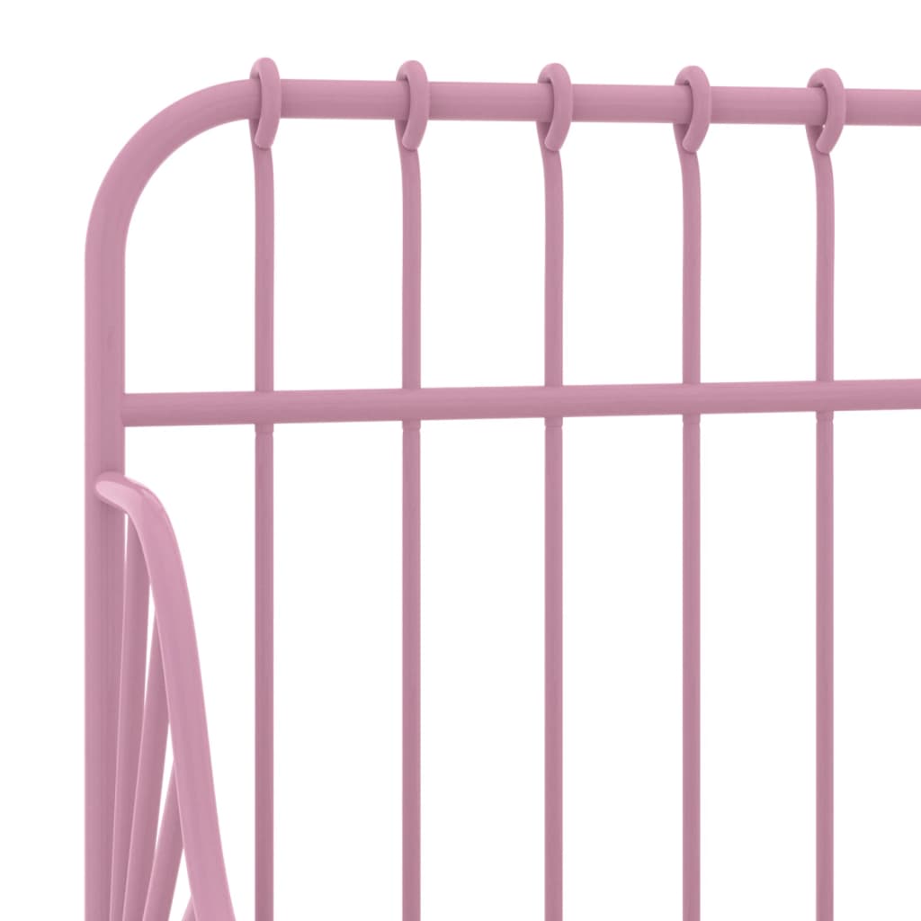 Ausziehbett Rosa Metall 80x130/200 cm - Premium Betten & Bettgestelle  - Just €200.20! Shop now at homesales4u