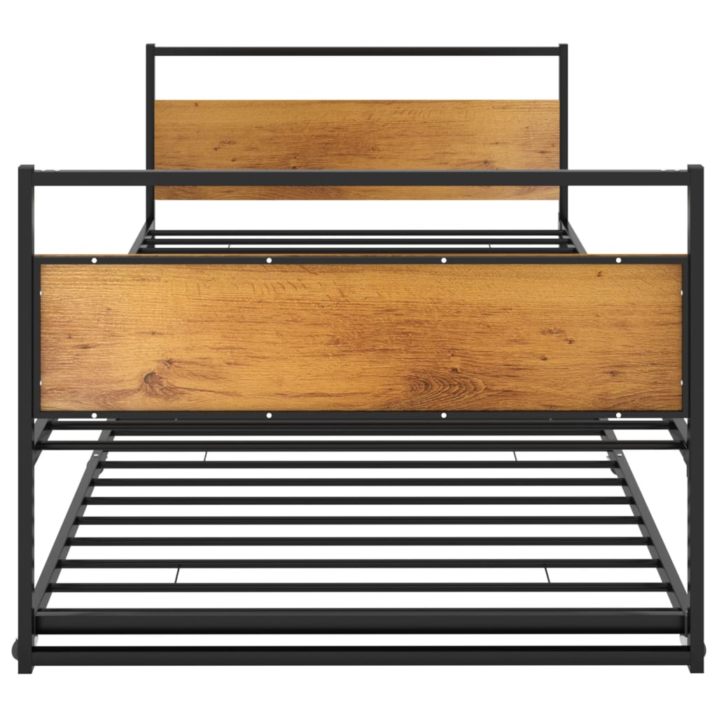 Ausziehbett Schwarz Metall 90x200 cm - Premium Betten & Bettgestelle  - Just €226.54! Shop now at homesales4u