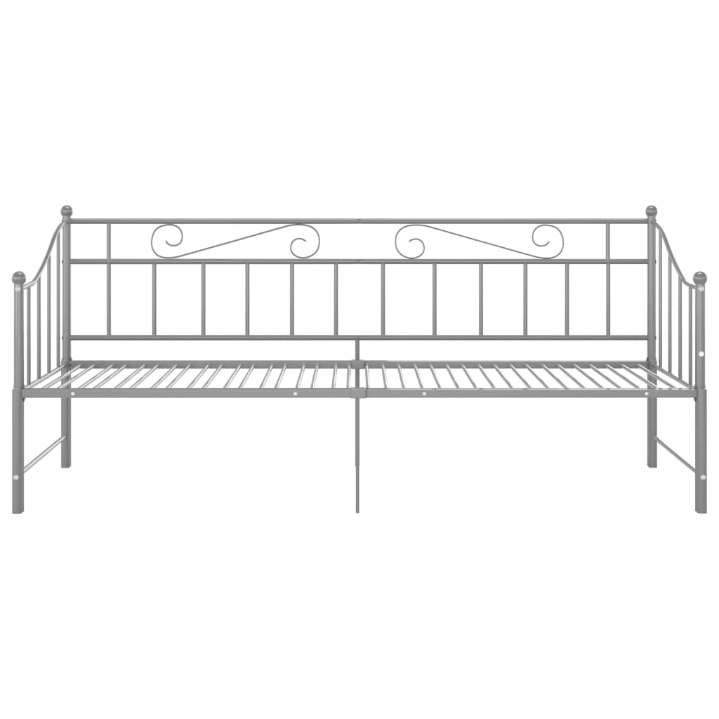 Ausziehsofa Bettgestell Grau Metall 90x200 cm - Premium Betten & Bettgestelle  - Just €193.33! Shop now at homesales4u