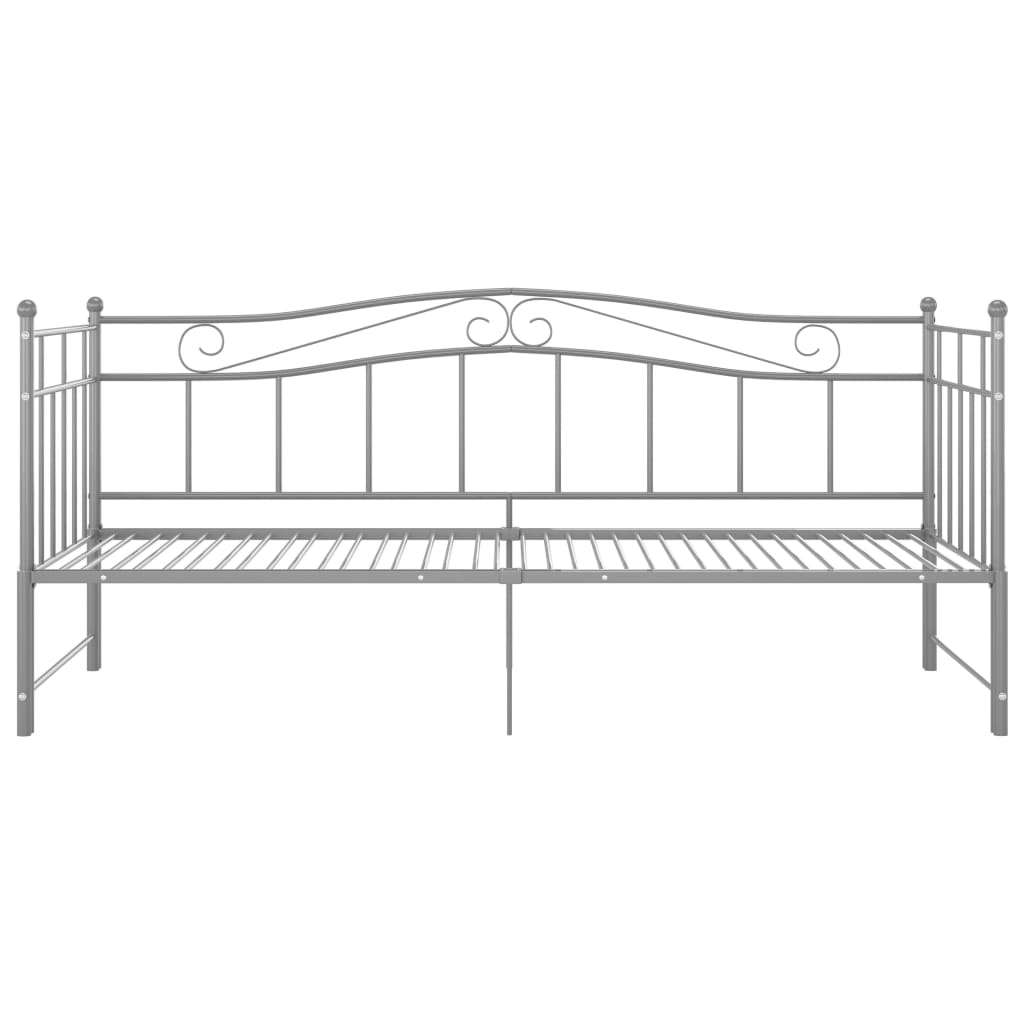 Ausziehsofa Bettgestell Grau Metall 90x200 cm - Premium Betten & Bettgestelle  - Just €199.66! Shop now at homesales4u