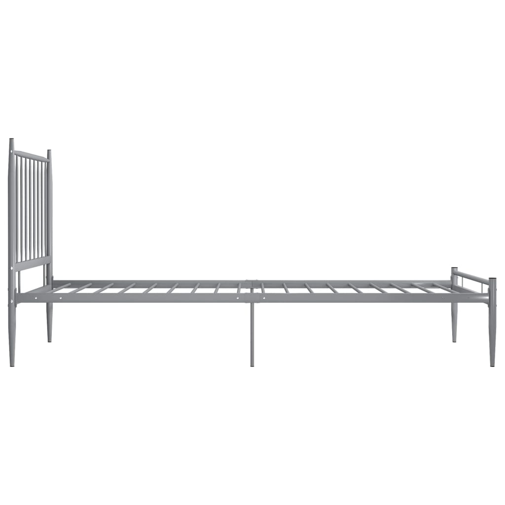 Bett Grau Metall 100x200 cm - Premium Betten & Bettgestelle  - Just €139.54! Shop now at homesales4u