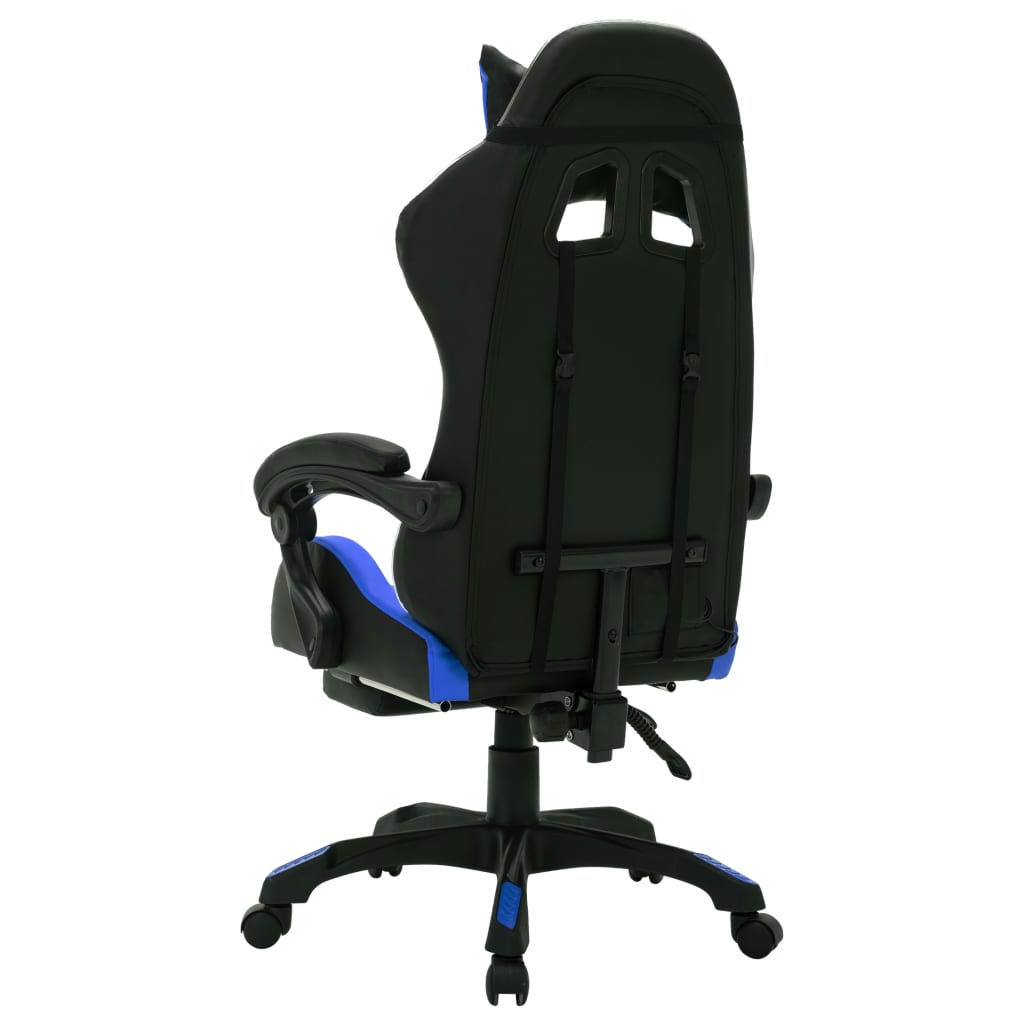 Gaming-Stuhl mit RGB LED-Leuchten Blau und Schwarz Kunstleder - Premium Bürostühle  - Just €219.98! Shop now at homesales4u