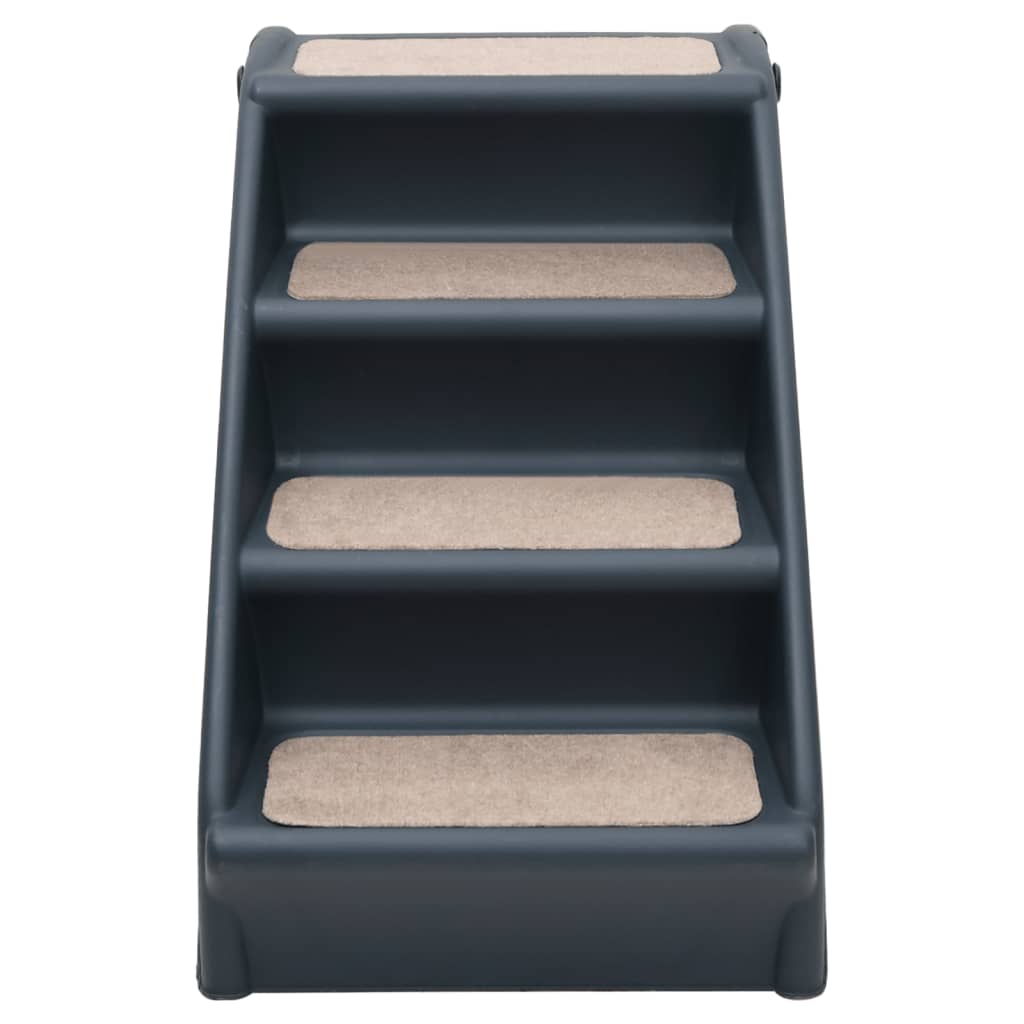 Hundetreppe mit 4 Stufen Klappbar Dunkelgrau - Premium Treppen & Rampen für Haustiere  - Just €69.57! Shop now at homesales4u