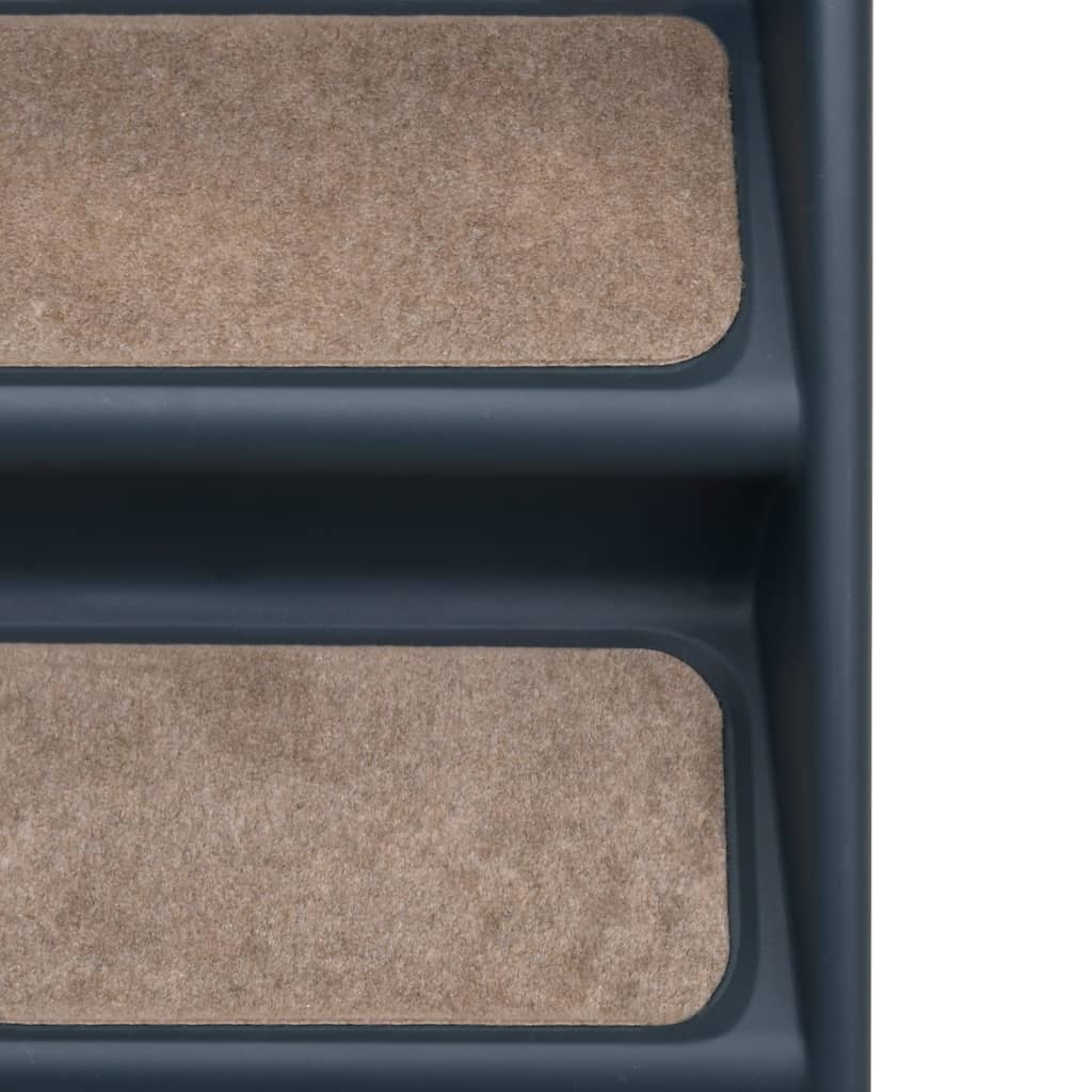 Hundetreppe mit 4 Stufen Klappbar Dunkelgrau - Premium Treppen & Rampen für Haustiere  - Just €69.57! Shop now at homesales4u