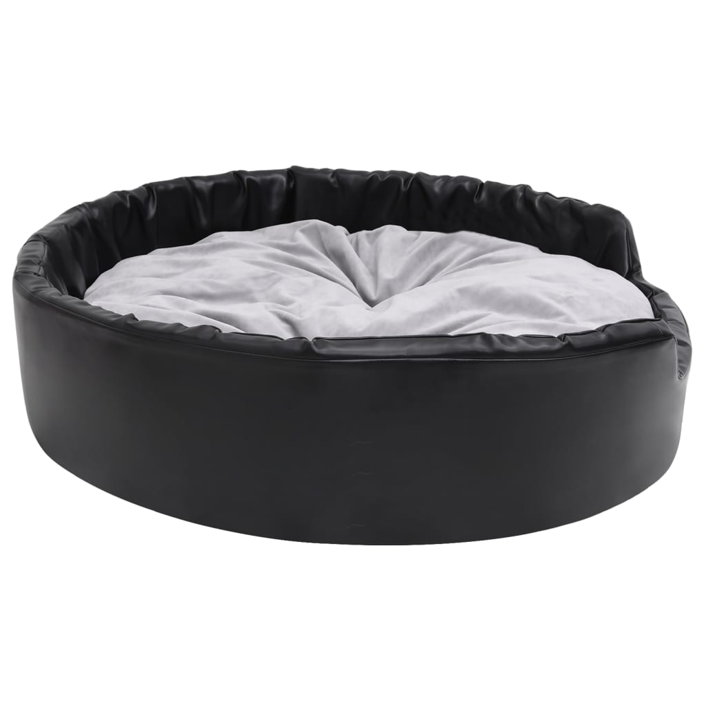 Hundebett Schwarz-Grau 99x89x21 cm Plüsch und Kunstleder - Premium Hundebetten  - Just €88.72! Shop now at homesales4u