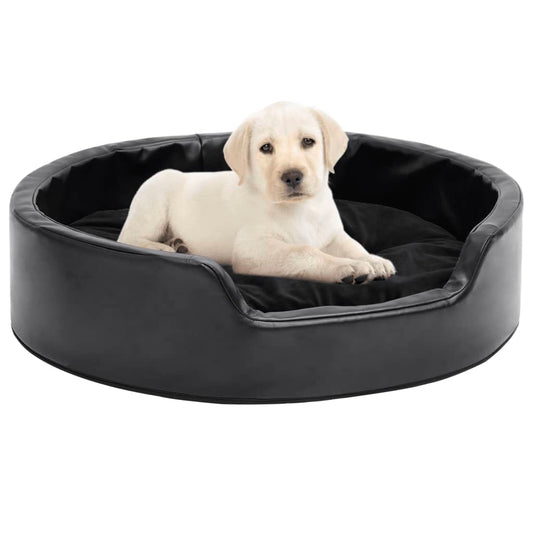 Hundebett Schwarz 69x59x19 cm Plüsch und Kunstleder - Premium Hundebetten  - Just €58.82! Shop now at homesales4u