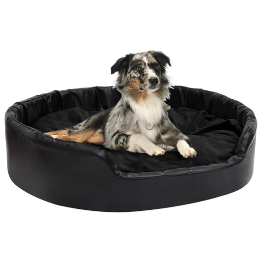 Hundebett Schwarz 99x89x21 cm Plüsch und Kunstleder - Premium Hundebetten  - Just €104.68! Shop now at homesales4u