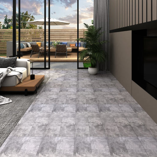 PVC-Fliesen Selbstklebend 5,21 m² 2 mm Zementbraun - Premium Fußböden & Teppichböden  - Just €81! Shop now at homesales4u
