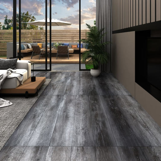 PVC-Fliesen Selbstklebend 5,21 m² 2 mm Grau Glänzend - Premium Fußböden & Teppichböden  - Just €81.12! Shop now at homesales4u