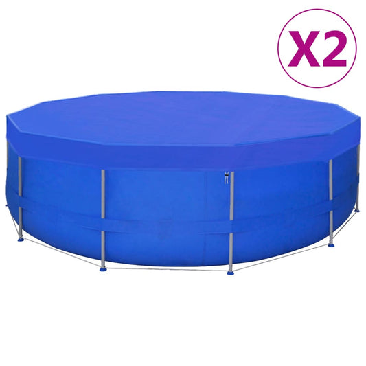 Poolabdeckungen 2 Stk. PE Rund 460 cm 90 g/m² - Premium Poolabdeckungen & -unterlagen  - Just €81.33! Shop now at homesales4u