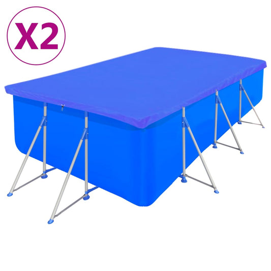 Poolabdeckungen 2 Stk. PE Rechteckig 90 g/m² 394x207 cm - Premium Poolabdeckungen & -unterlagen  - Just €53.15! Shop now at homesales4u