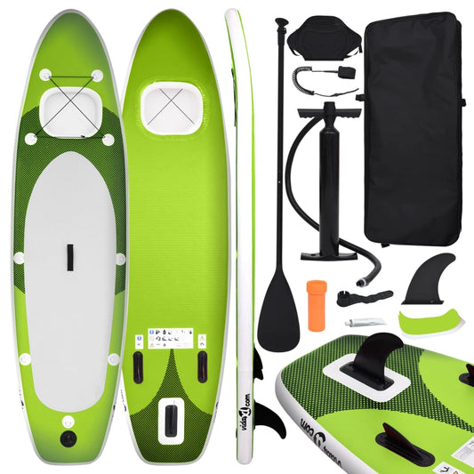 SUP-Board-Set Aufblasbar Grün 360x81x10 cm - Premium Paddelboards  - Just €346.17! Shop now at homesales4u