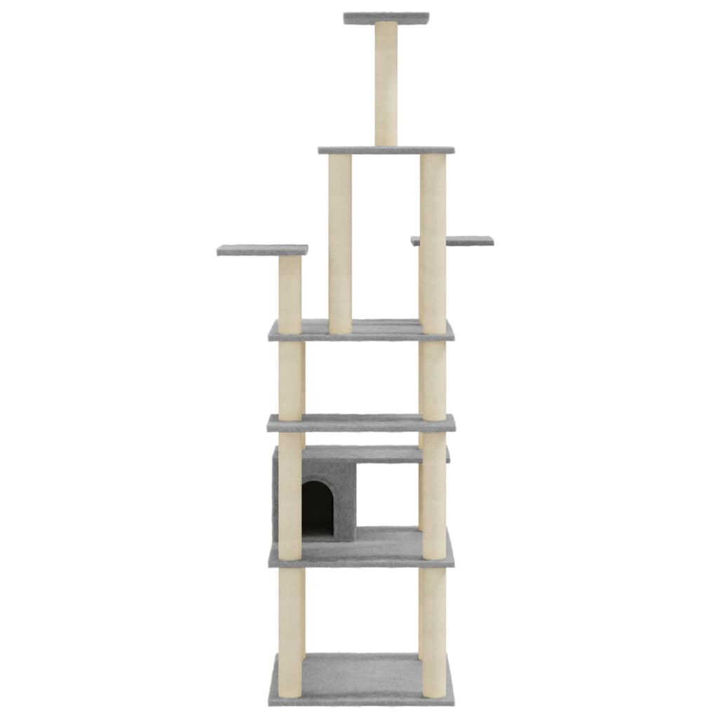 Kratzbaum mit Sisal-Kratzsäulen Hellgrau 183 cm - Premium Kratzbäume  - Just €104.09! Shop now at homesales4u