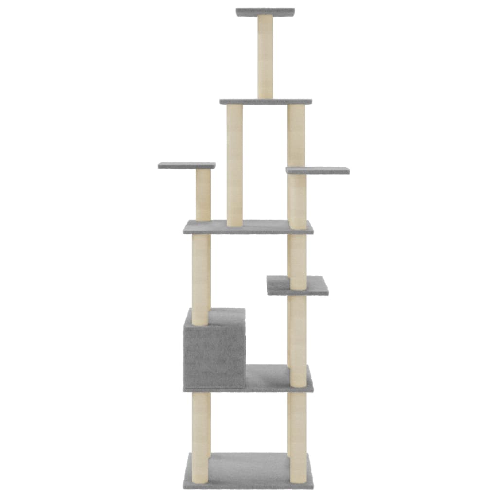 Kratzbaum mit Sisal-Kratzsäulen Hellgrau 183 cm - Premium Kratzbäume  - Just €104.09! Shop now at homesales4u
