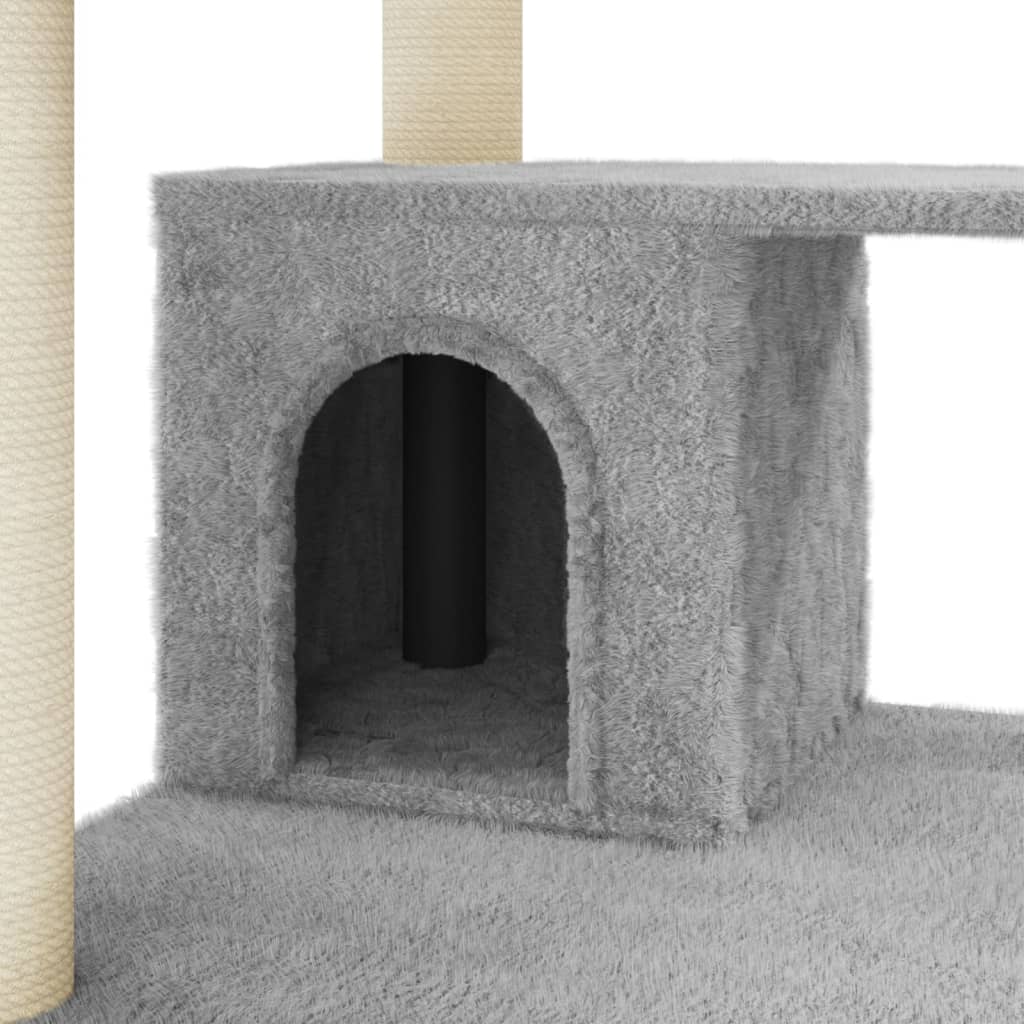 Kratzbaum mit Sisal-Kratzsäulen Hellgrau 183 cm - Premium Kratzbäume  - Just €104.09! Shop now at homesales4u