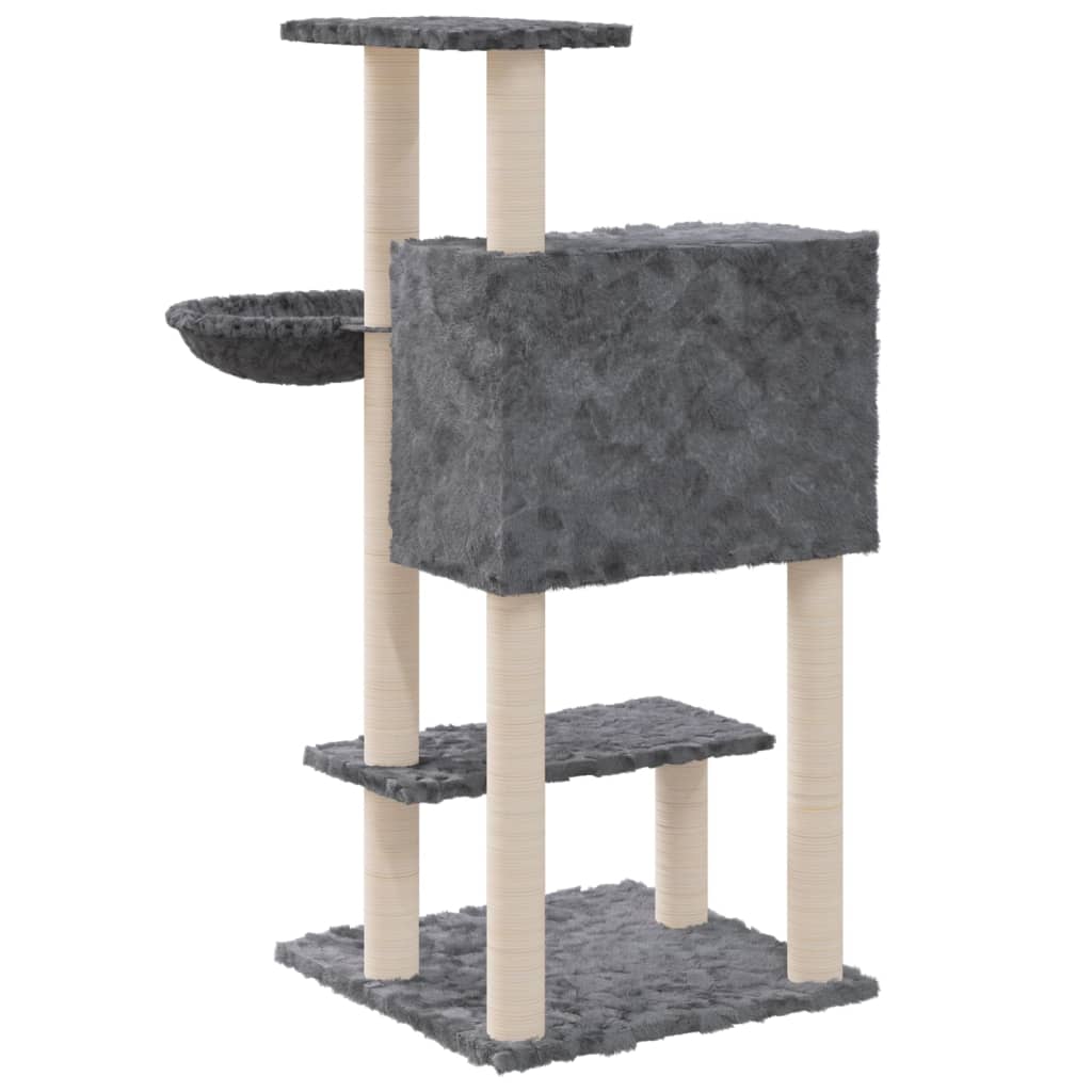 Kratzbaum mit Sisal-Kratzsäulen Dunkelgrau 108,5 cm - Premium Kratzbäume  - Just €59.63! Shop now at homesales4u