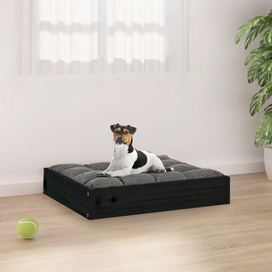 Hundebett Schwarz 51,5x44x9 cm Massivholz Kiefer - Premium Hundebetten  - Just €27.25! Shop now at homesales4u