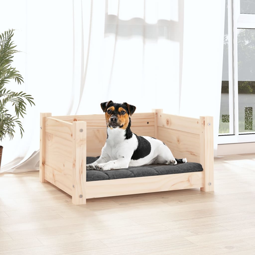 Hundebett 55,5x45,5x28 cm Massivholz Kiefer - Premium Hundebetten  - Just €61.61! Shop now at homesales4u