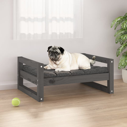 Hundebett Grau 65,5x50,5x28 cm Massivholz Kiefer - Premium Hundebetten  - Just €53.95! Shop now at homesales4u